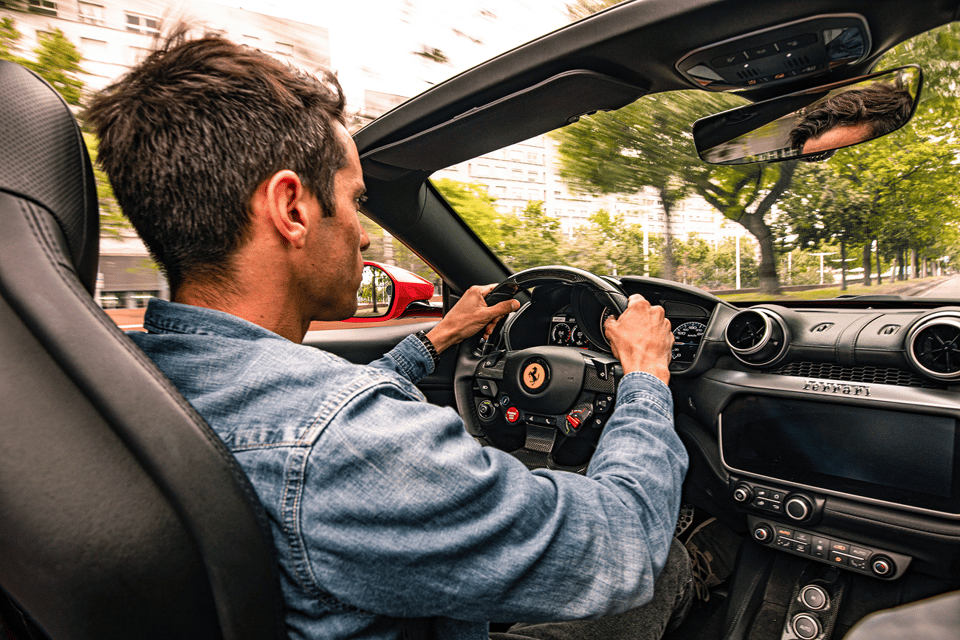20min Supercar Driving Experience - Barceloneta Beach - Instructor coaching in Spanish, English, and Italian