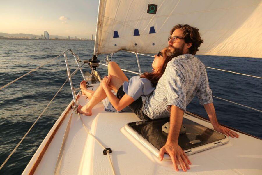 Barcelona 3-Hour Private Sunset Sailing Experience - Comfort and sea reality: cushions, swimming, and the motion-sickness question