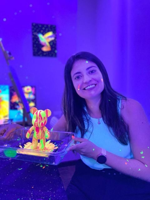 Barcelona: Bear-brick Fluorescent Painting | Wine and Art - A Fluorescent Bearbrick Workshop in Barcelona, With Wine Included