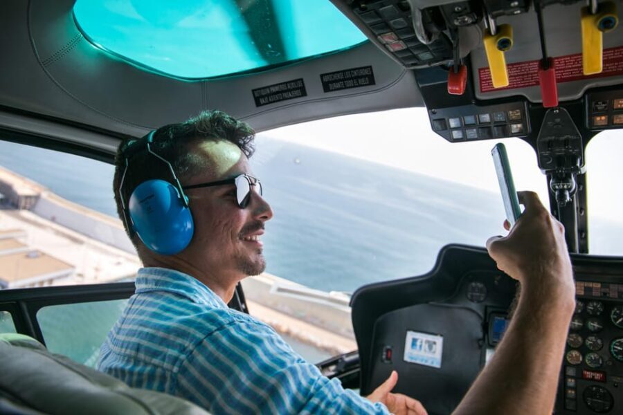 Barcelona: Boat Trip and Panoramic Helicopter Flight - Orsom catamaran cruise along the coast (upgrade option)