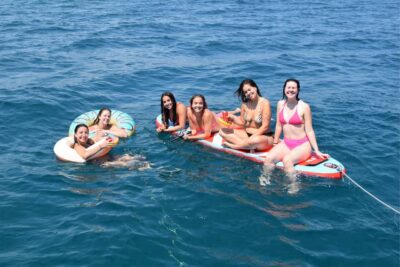 Barcelona: Coastline Sailing with Swim Toys w/ Food & Drinks - Barcelona coastline views: Sagrada Família and Gothic Quarter from the sea