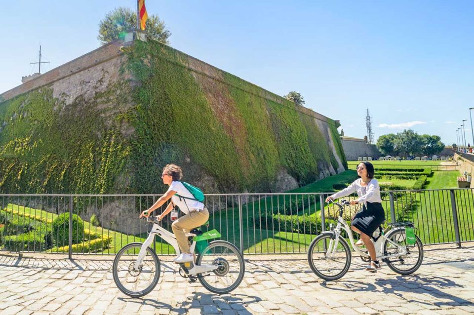 Barcelona: E-Bike Tour with Montjuic Cable Car & Boat Ride - Olympic Ring and the ride down to the waterfront