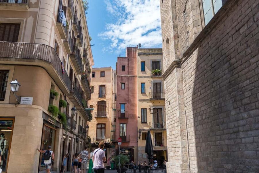 Barcelona guided tour in French - Gothic Quarter streets: from Calle del Bisbe to Catedral de Barcelone