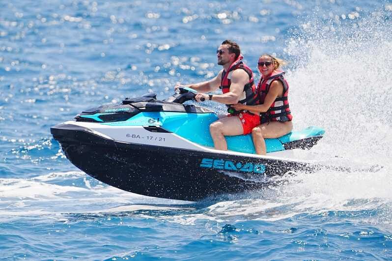 Barcelona: Jet Ski Rental (No License Needed) - The route from the water: Barceloneta, the Olympic Port, and the W Hotel view