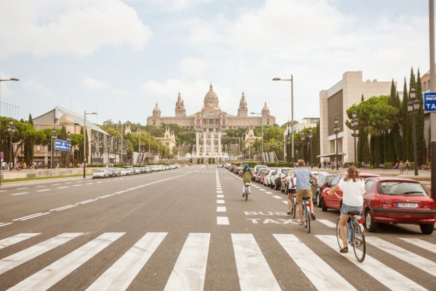 Barcelona Montjuic Three-Hour Bike Tour - Family-friendly details: helmets, child seats, and a learning vibe