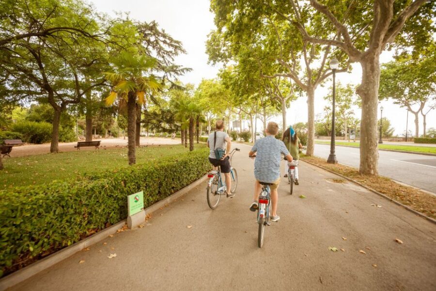 Barcelona Montjuic Three-Hour Bike Tour - Olympic ring views, Palau Sant Jordi, and Olympic Stadium