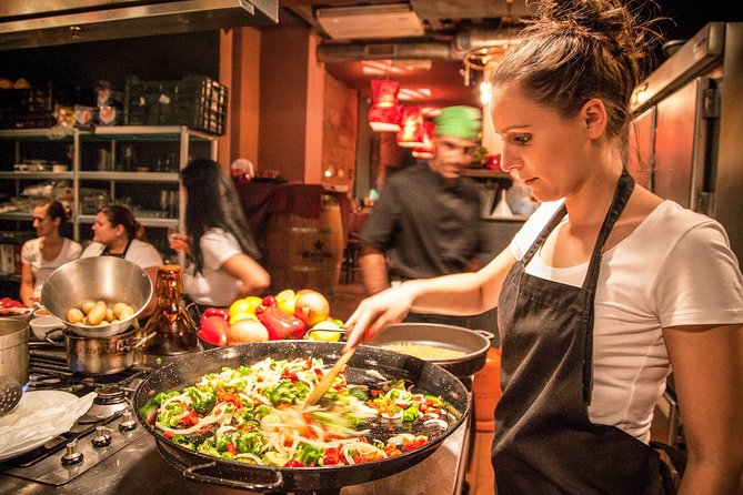 Barcelona : Paella Cooking Experience + Boqueria Market Exclusive Tour - Hands-on Seafood Paella: Roles, Techniques, and That Surprise Ingredient