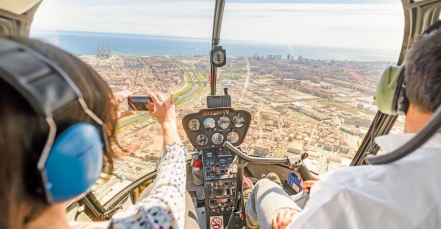 Barcelona: Panoramic Helicopter Flight & Boat Transfer - A Helicopter + Harbor Boat Transfer: The Smart Two-Part Plan