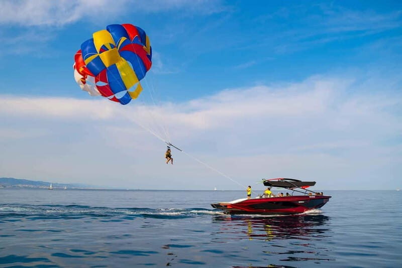 Barcelona: Parasailing magic flight and views above the sea - The 150-meter lift: what the actual parasailing ride feels like