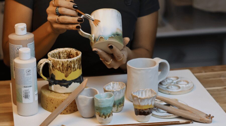 Barcelona: Pottery Workshop with Wine - Making Your Piece: Hand-Building From Tools to Shape
