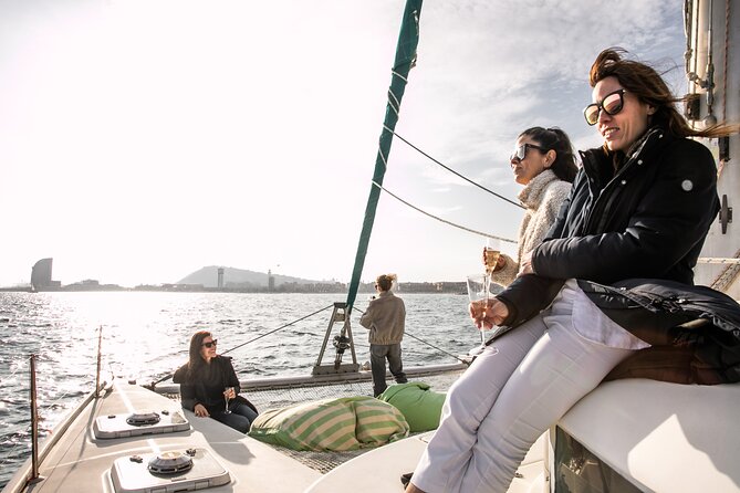 Barcelona Private Catamaran, Snacks and Cava, Sunset Option - A private catamaran cruise with a pro skipper and real comfort