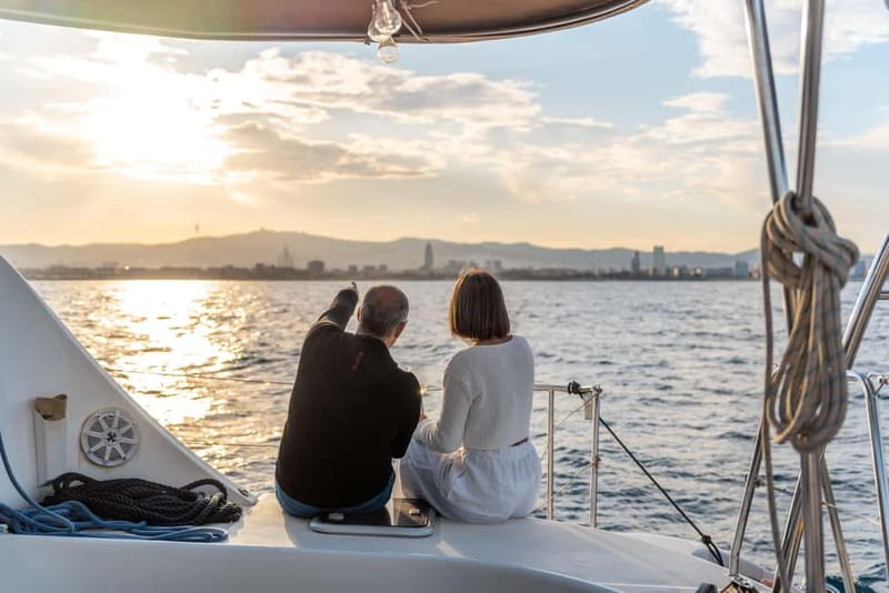 Barcelona: Sunset Catamaran Cruise with Wine and Tapa - Finding the boat: Marina Vela, Restaurant Velissima, and the OPA catamaran