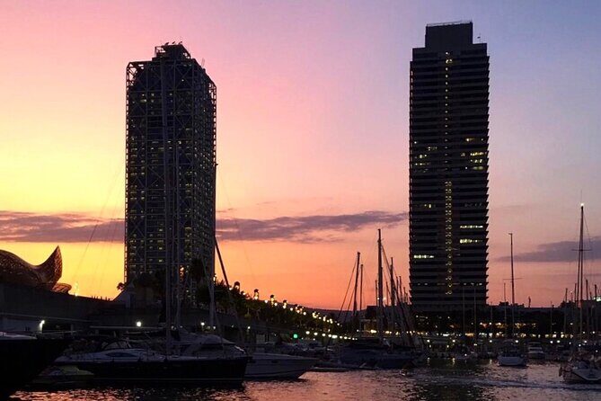 Barcelona Sunset Sailing with Open Bar of Cava and Snacks - The 1.5-hour route: Barceloneta, Sagrada Família from the sea, and Montjuïc
