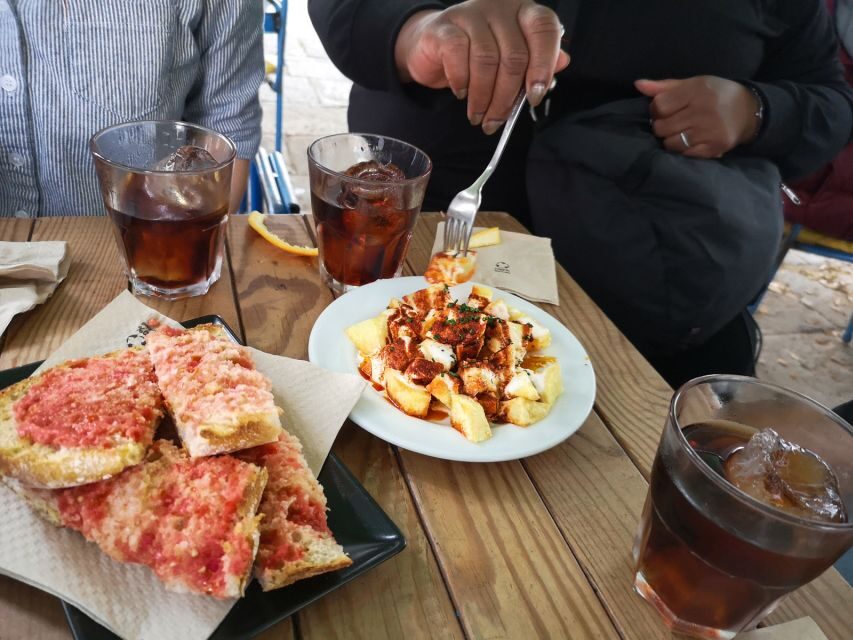 Barcelona Tapas & Wine Private Tour in Traditional Taverns - Carrer de Blai 10: Basque pinchos and patatas bravas