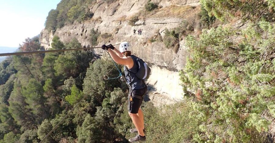 Barcelona: Via Ferrata Baumes Corcades in Centelles - The real experience: what “three hours on the via ferrata” feels like