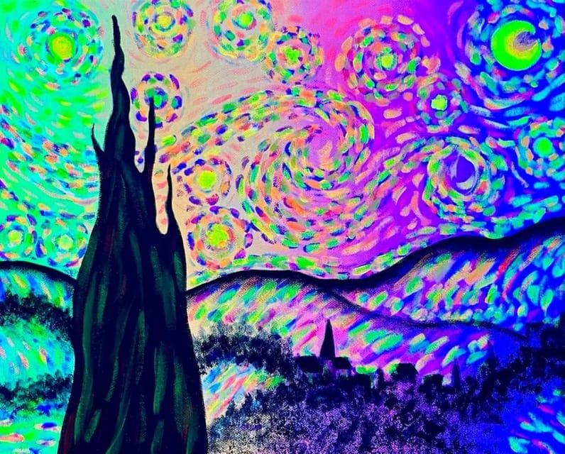 Barcelona: Wine and Van Gogh Paint and Sip Painting Class - Practical Tips to Make Your Painting Go Smoothly
