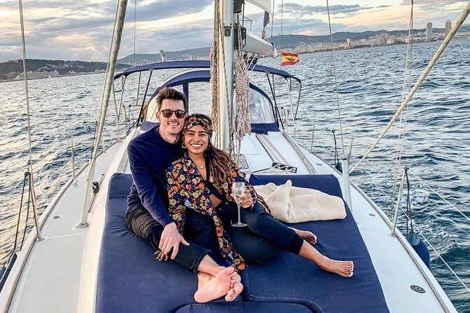 Big sailboat until 12 passengers + crew from Barcelona with Cava - What you’ll sip and snack on: cava, water, and a laid-back onboard vibe