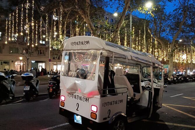 Christmas Lights Tour of Barcelona in Private Eco Tuk Tuk - Passeig de Gràcia: The Modernist Showpiece Portion of the Tour