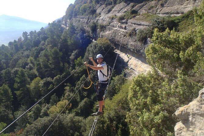Climbing Adventure in Via ferrata of Centelles - The route vibe: steep walls, falls, and nonstop focus for 4 hours