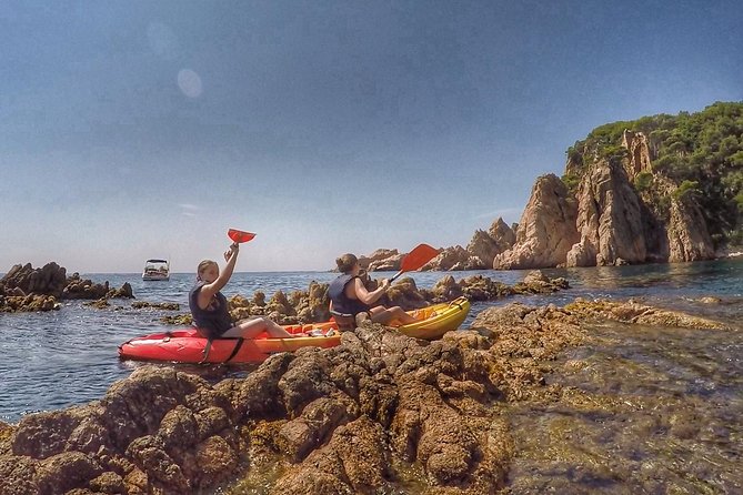 Costa Brava Tour with Kayak & Lagoon Snorkeling - Sea kayaking past cliffs and into hidden caves