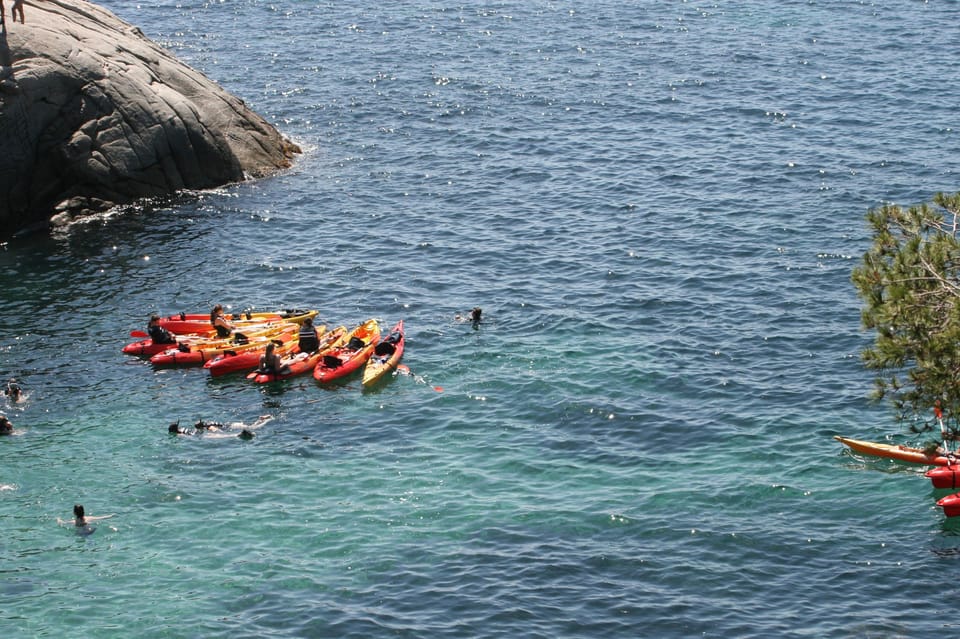 Kayak and Snorkel in Playa de Aro, Costa Brava - First stop feel: paddling around coves and a main snorkeling break