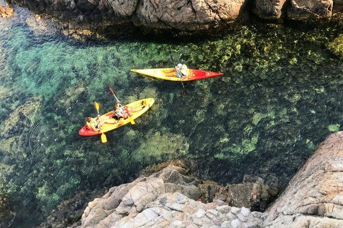 Kayak excursion in Playa de Aro - Paddling out of the port: getting that first-cove feeling