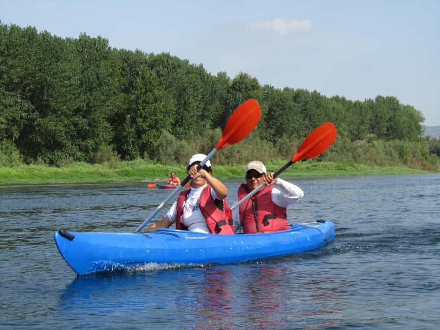 Kayak tour and Wine tasting at the Ebro river - The swimming and island stop: a real break, not just a pause