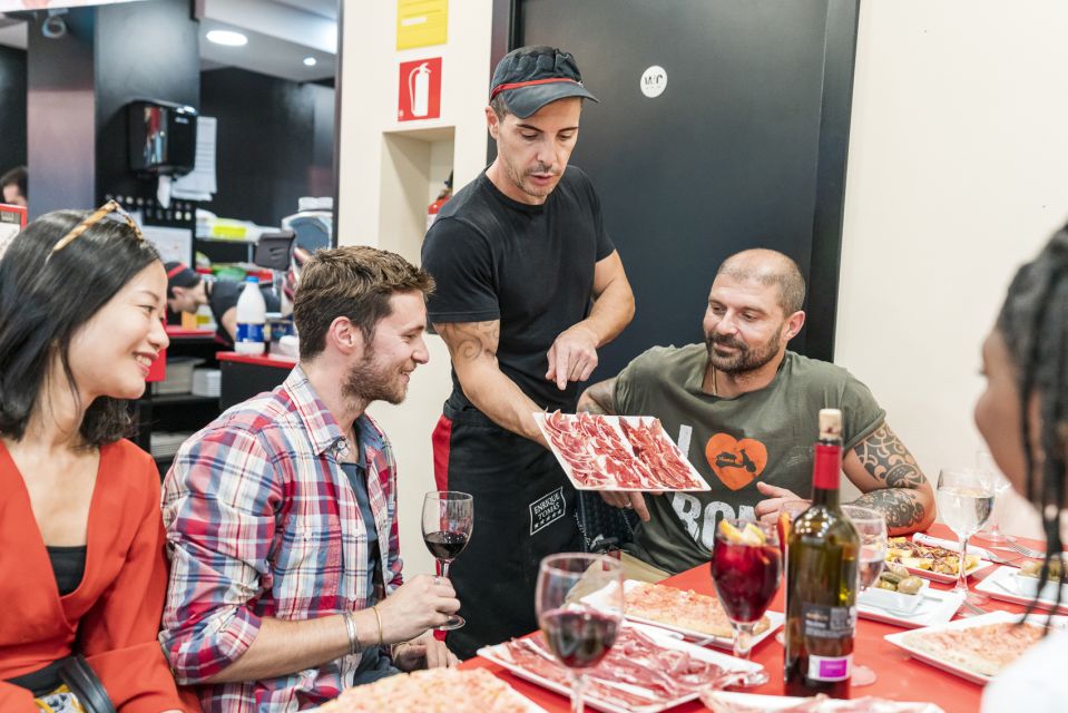 Menu Gourmet - Jamón, Cheese & Wine near Sagrada Familia - Your First Bites: Patatas Bravas, Olives, Spanish Omelette, Then Gazpacho