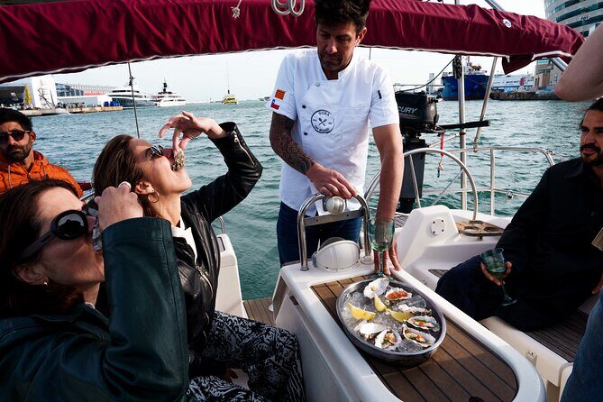 Oyster Odyssey Barcelona's Premier Sailing and Seafood Adventure - The skyline from sea level: the sightseeing payoff