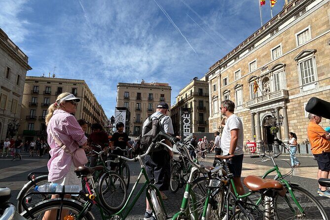 Private Barcelona Bike or E-Bike Tour - From Plaça Reial to Plaça de Sant Jaume: the city’s spine, first