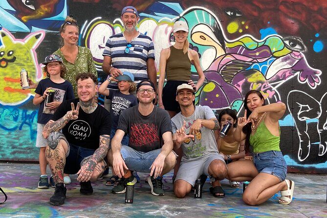 Private Barcelona Street Art Workshop with a Street Artist - Jardins de les Tres Xemeneies: where you paint in a street art hotspot