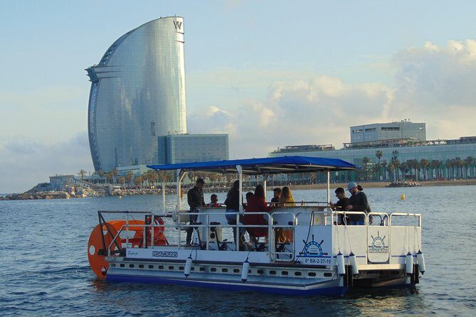 Private Boat rental - Pedal Cruises Barcelona - Cycle Boat - Where you meet: KBr Fundación MAPFRE and the W Hotel handoff