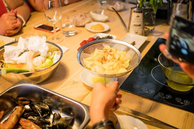 Private Paella class, Tapas, full menu and Sangria workshop - Lunch Option: La Boqueria Adds a Real Market Context