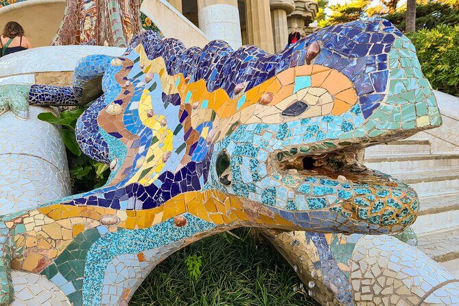 Sagrada Familia and Park Guell Guided Tour with Transport - Park Güell First: Dragon Stairway and Big Panoramic Payoff