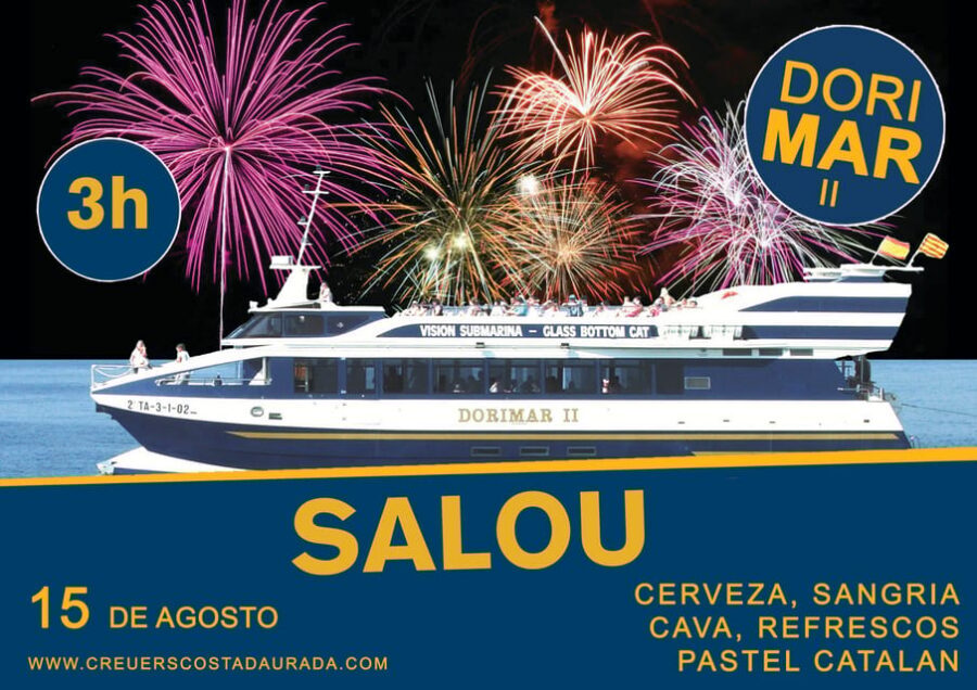 Salou: Fireworks Cruise on Dorimar II with Drinks - Fireworks over Salou, watched from the Dorimar II