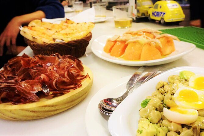 Tapas & Sidecar Motorcycle Barcelona Tour - Olympic Ring, Poble Espanyol, and the Night-Driven Barcelona Map